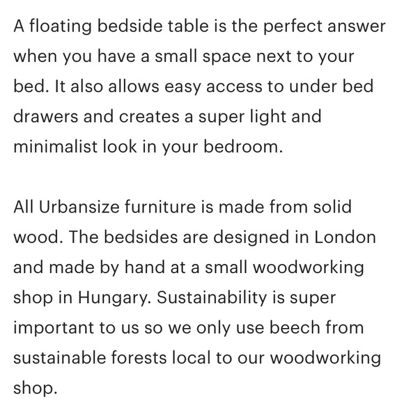 White floating wall mount bedside tables - Picture 6 of 6